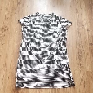 Time and Tru Black and White Striped Mini Dress